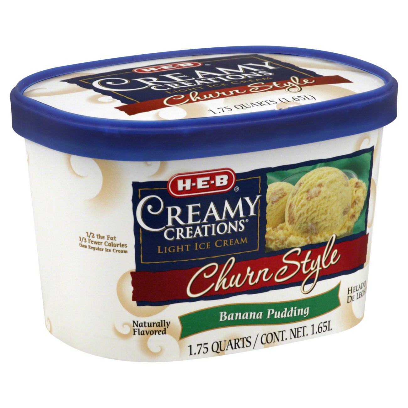 H-E-B Creamy Creations Light Churn Style Banana Pudding Ice Cream ...