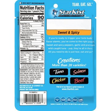 StarKist Tuna Creations Sweet & Spicy Tuna Pouch, 2.6 oz