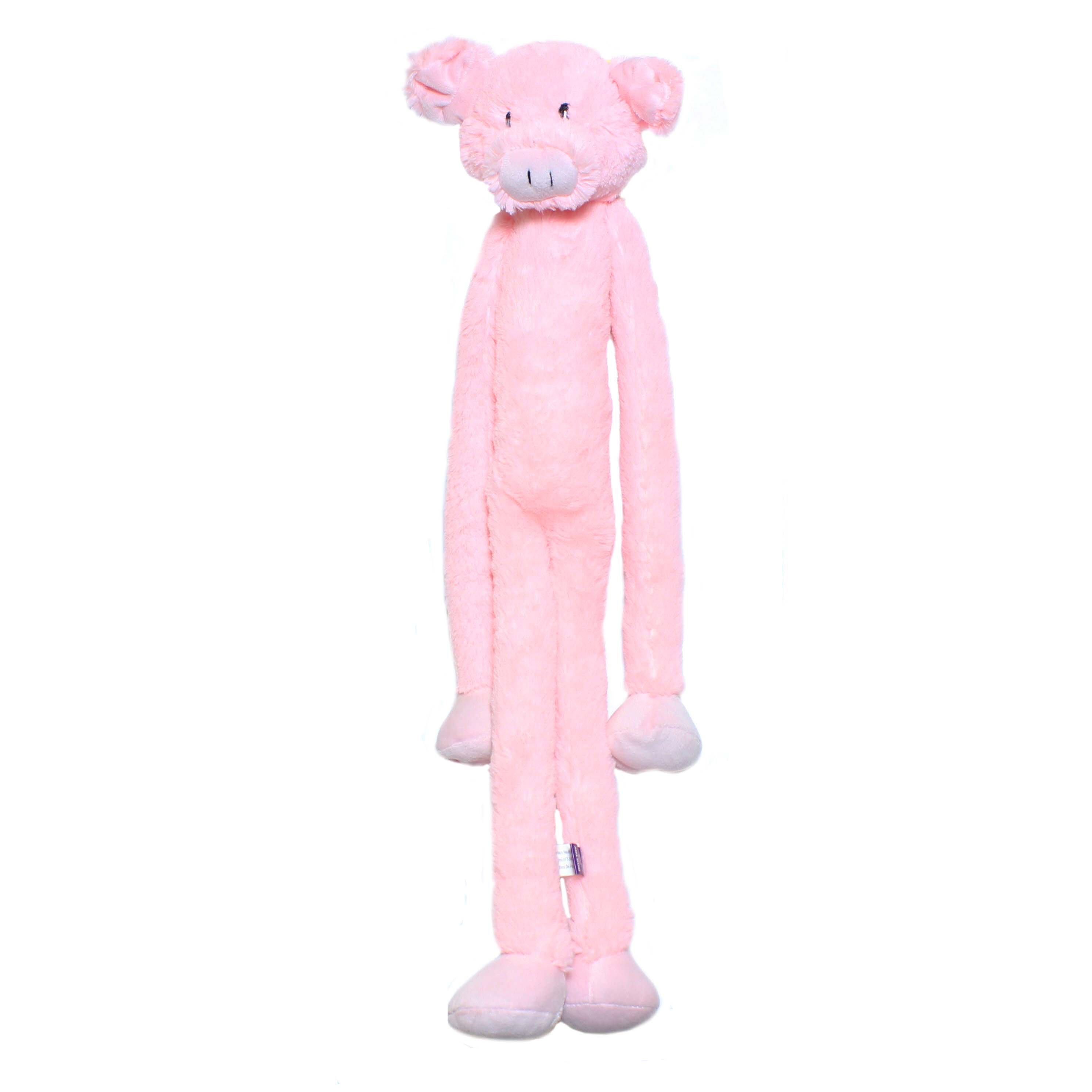 Multipet Swingin Slevin XXL Oversized 30-Inch Pink Pig Plush Dog Toy 