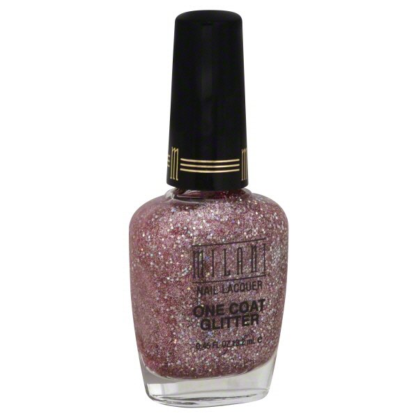 Milani Pink Flare One Coat Glitter Nail Lacquer Shop Nail Polish at HEB