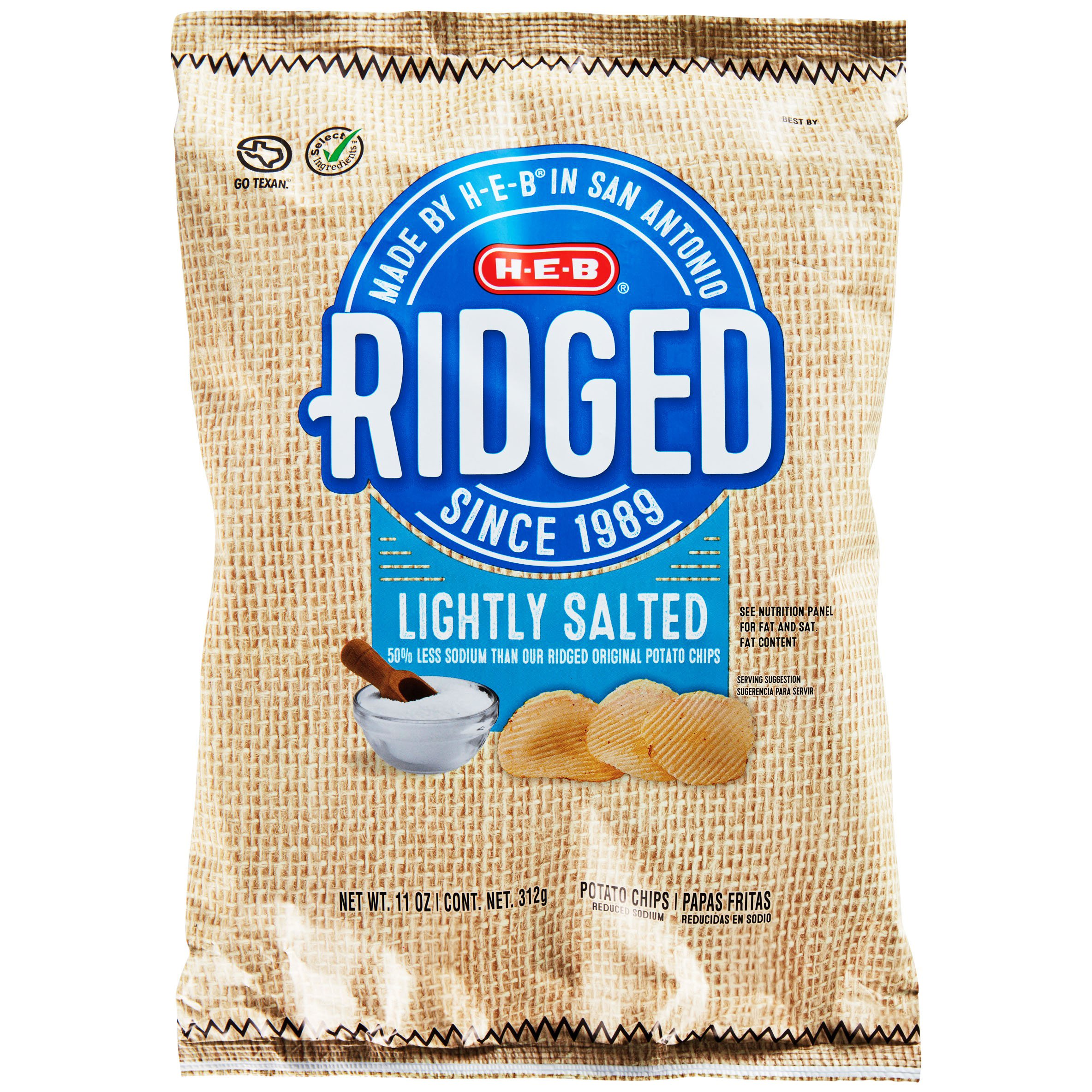 H-E-B Ridged Lightly Salted Potato Chips - Shop Chips At H-E-B