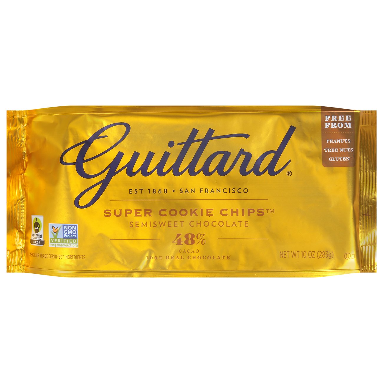 Guittard 48% Cacao Super Cookie Chocolate Baking Chips, 10 oz