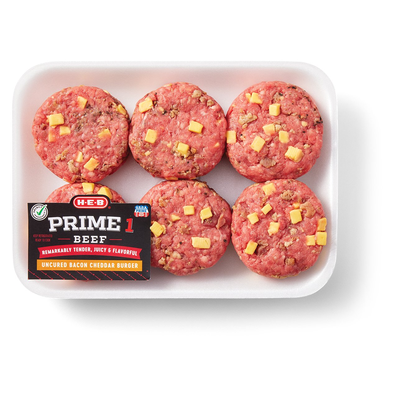 H-E-B Prime 1 Beef Sliders - Bacon Cheddar - Shop Beef At H-E-B