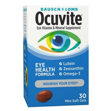 Bausch & Lomb Ocuvite Eye Vitamin and Mineral Supplement Eye Health Formula Softgels