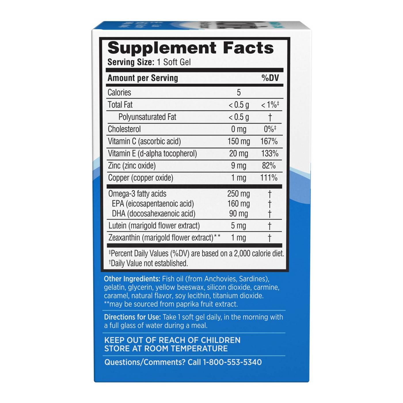 Bausch & Lomb Ocuvite Eye Vitamin and Mineral Supplement Eye Health Formula Softgels; image 2 of 6