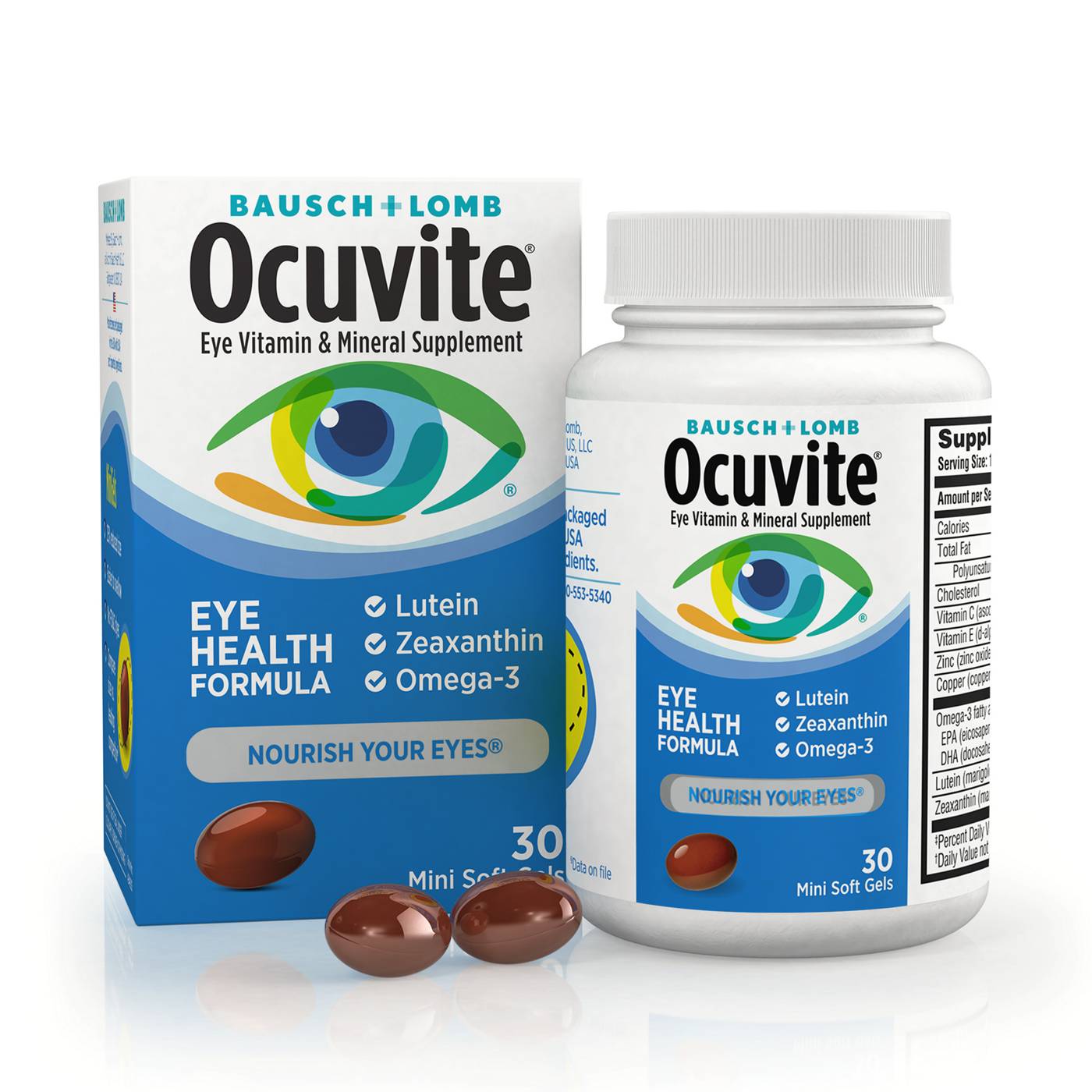 Bausch & Lomb Ocuvite Eye Vitamin and Mineral Supplement Eye Health Formula Softgels; image 4 of 6