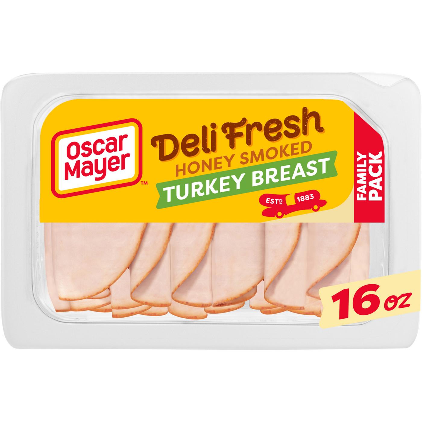 Oscar Mayer Deli Fresh Honey Smoked Sliced Turkey Breast Lunch Meat - Family Pack; image 1 of 5