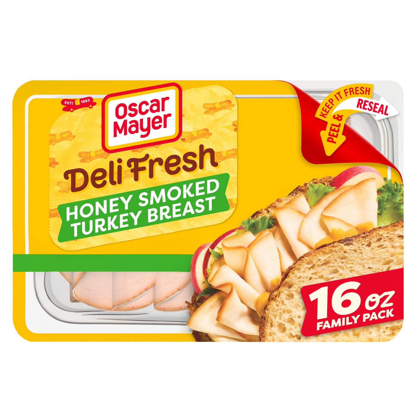 Oscar Mayer Deli Fresh Honey Smoked Turkey Breast; image 1 of 5