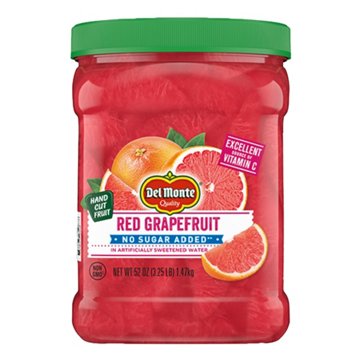 Del Monte No Sugar Added Red Grapefruit, 52 oz