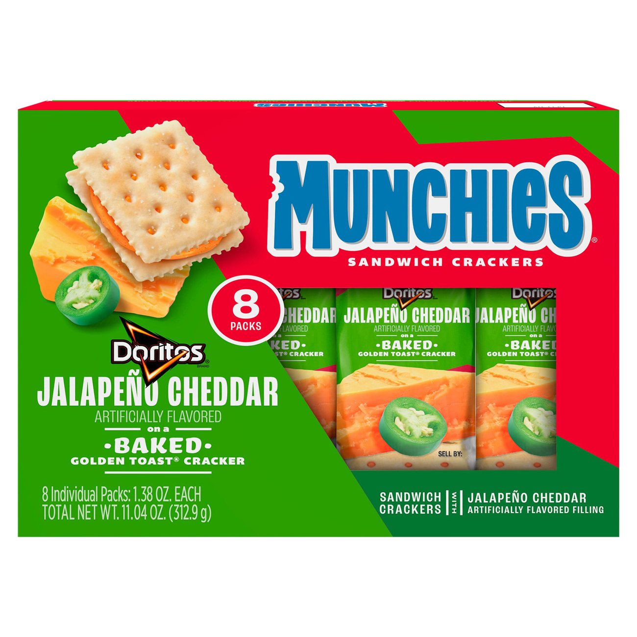Frito Lay Munchies Jalapeno Cheddar Sandwich Crackers Shop Crackers