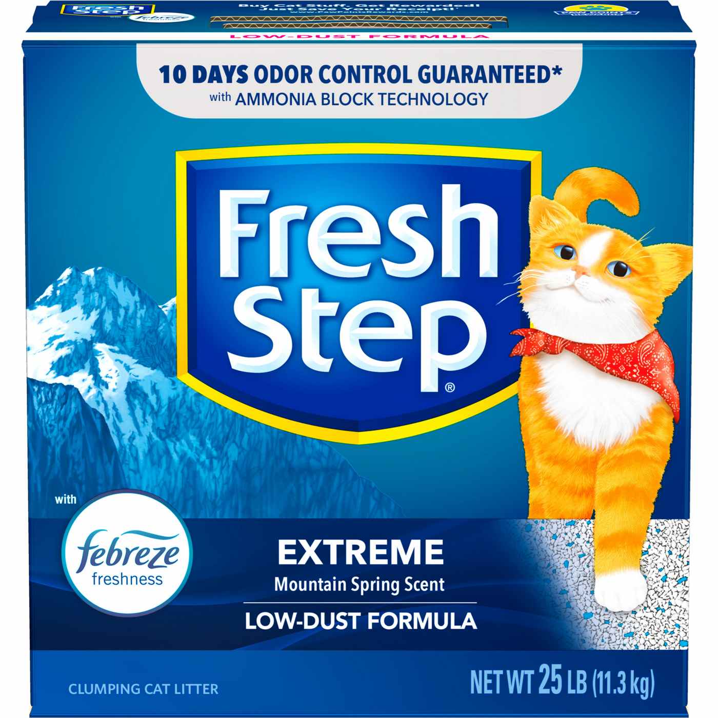 Fresh Step Extreme Scented Clumping Cat Litter with Febreze, Mountain Spring; image 1 of 3
