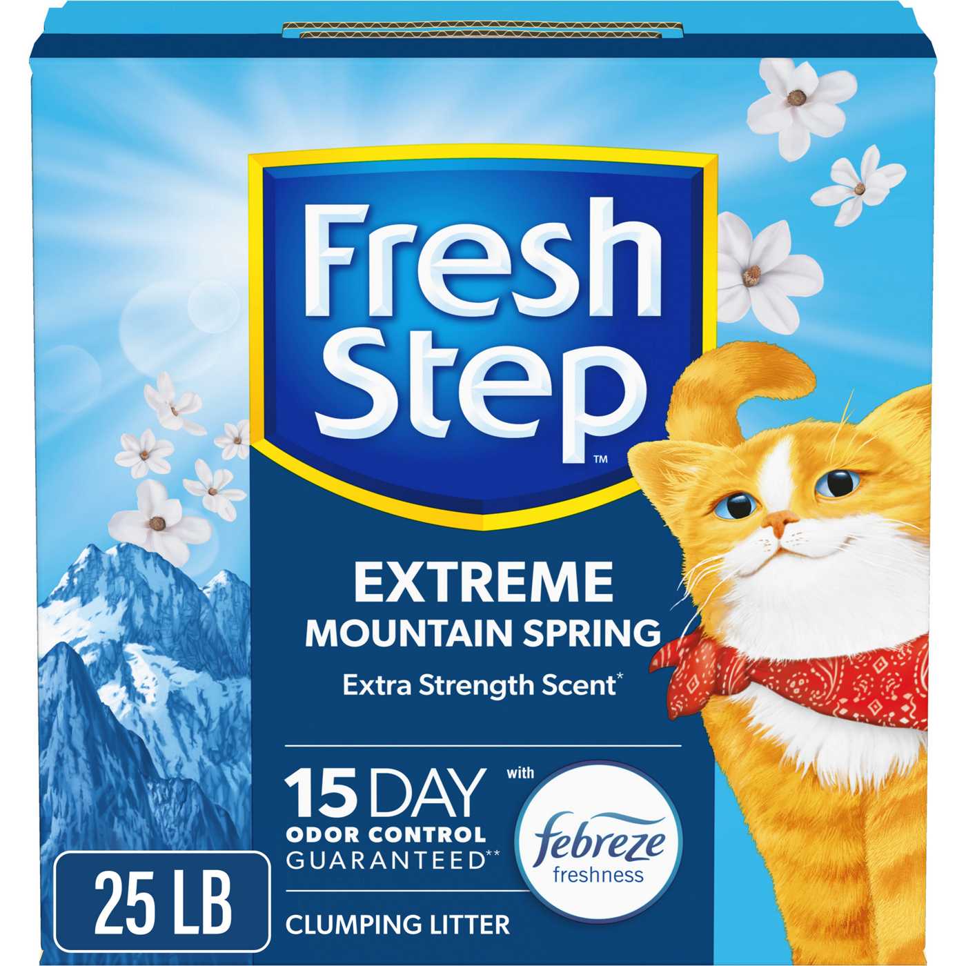 Fresh Step Extreme Scented Clumping Cat Litter with Febreze, Mountain Spring; image 1 of 3