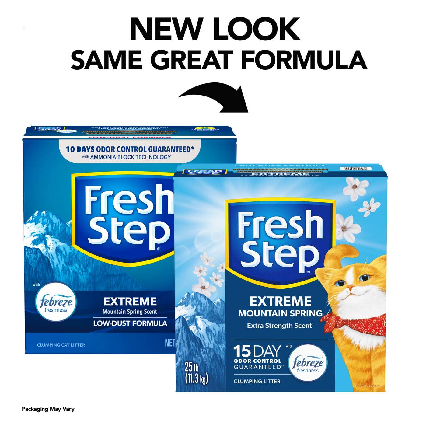Fresh Step Extreme Scented Clumping Cat Litter with Febreze Mountain
