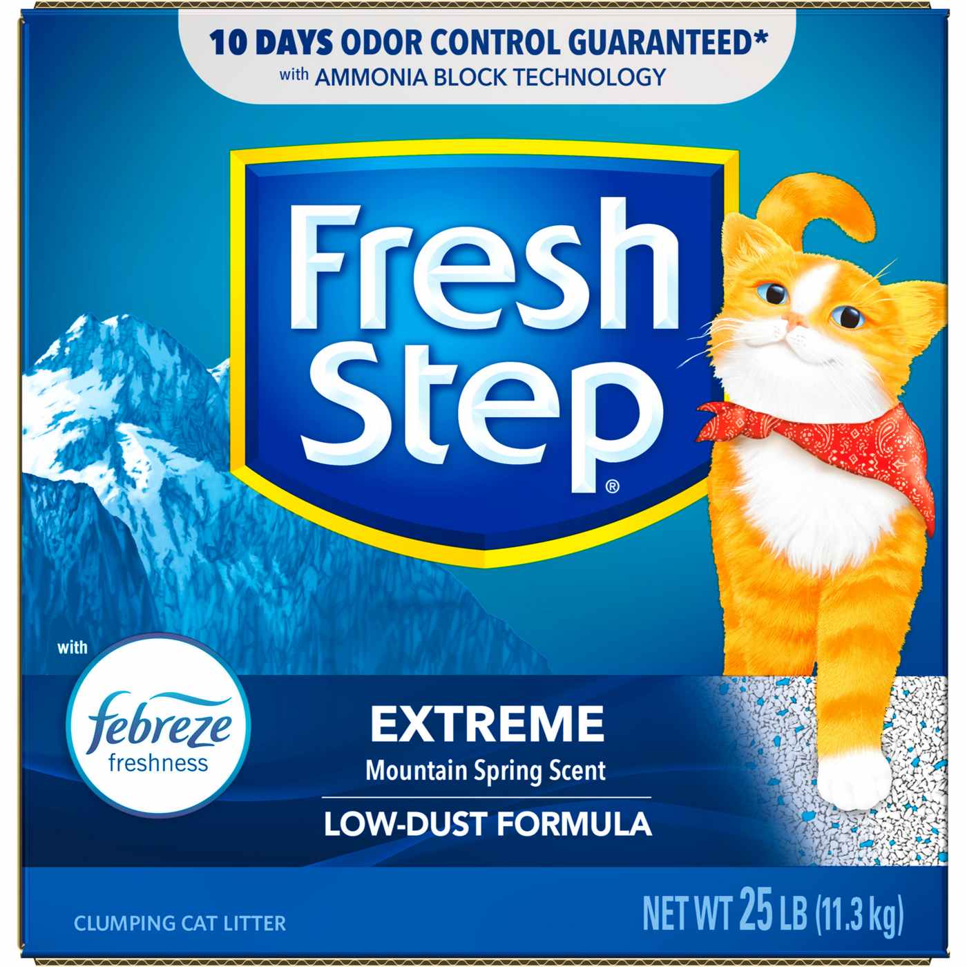Fresh Step Extreme Scented Clumping Cat Litter with Febreze, Mountain Spring; image 3 of 3