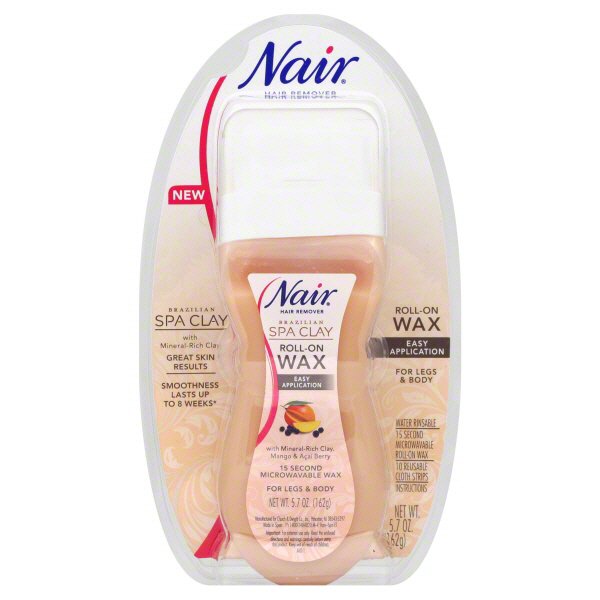 Nair Brazilian Spa Clay RollOn Wax Hair Remover Shop Bath & Skin
