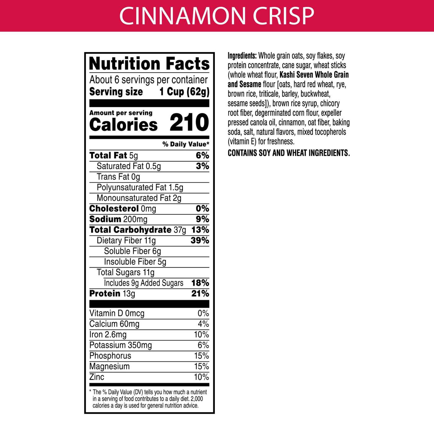 Kashi GO Cinnamon Crisp Breakfast Cereal; image 8 of 11