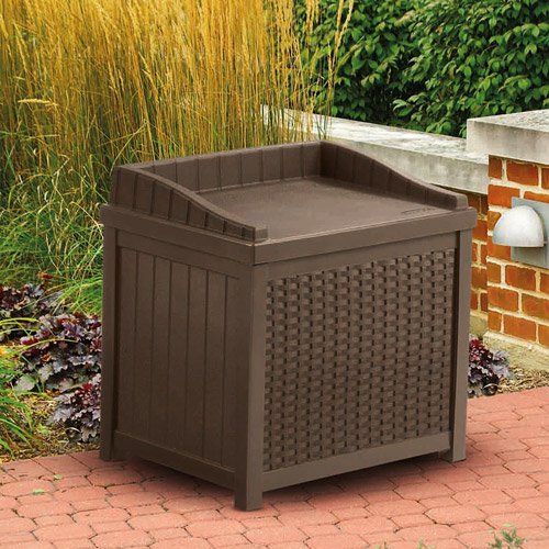 Suncast Resin Wicker Storage Seat Shop Patio & Outdoor at HEB