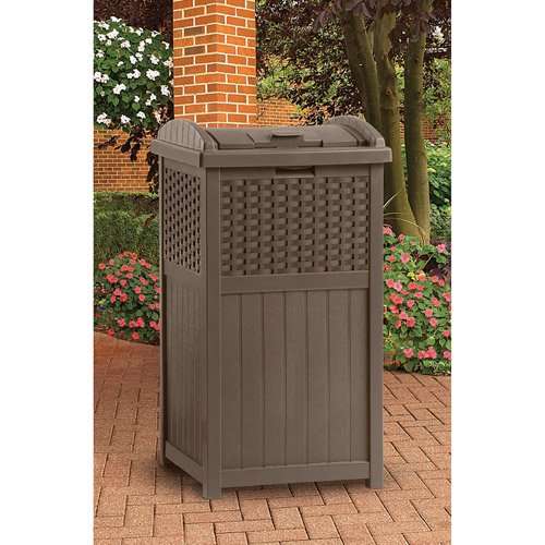 Suncast Resin Wicker Trash Receptacle Shop Patio & Outdoor at HEB