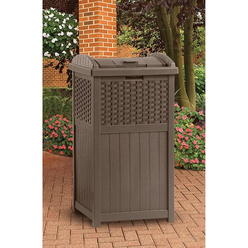 Suncast Resin Wicker Trash Receptacle - Shop Garden Tools at H-E-B