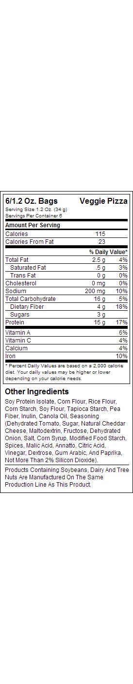 Kay's Naturals Protein Puffs Veggie Pizza; image 2 of 2