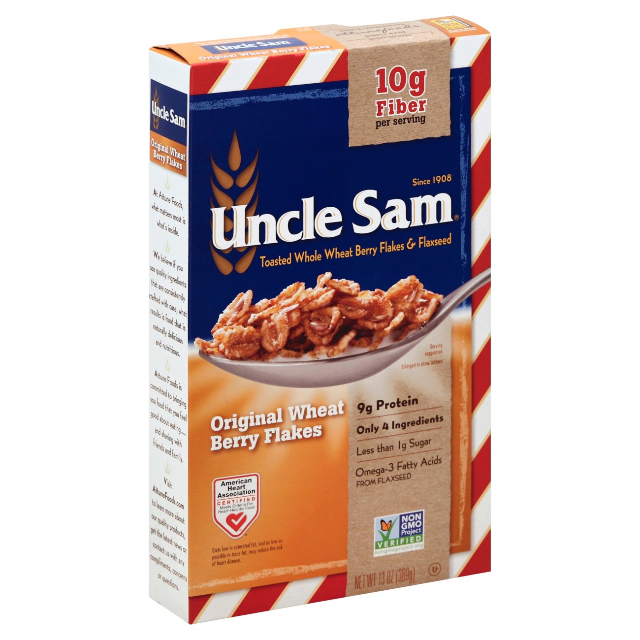 Uncle Sam Original Wheat Berry Flakes Cereal Shop Cereal at HEB