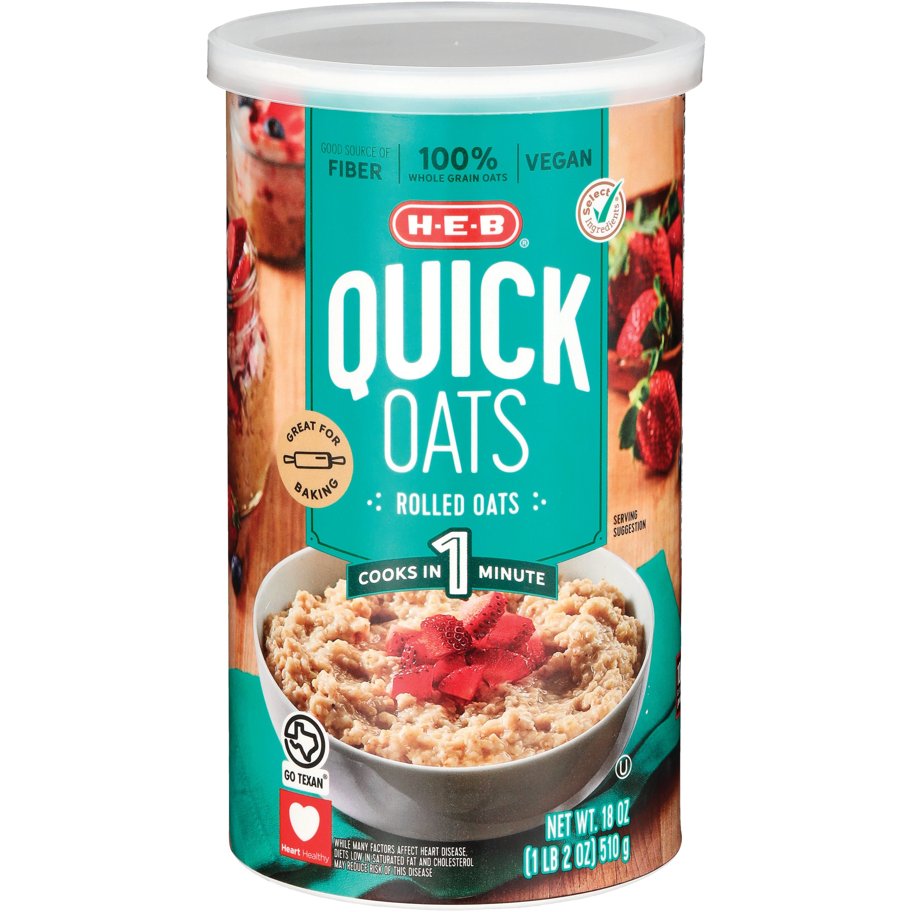 H E B Select Ingredients Quick Oats Shop Oatmeal Hot Cereal At H E B