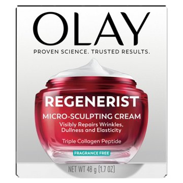 Olay Face Moisturizer, Regenerist Micro-Sculpting Cream for Women, Fragrance-Free - Anti-Aging, Anti-Wrinkle, Firming Skin Care, 1.7 oz