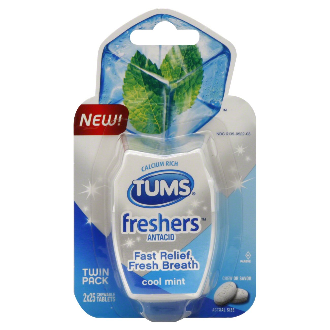 Tums Fresheners Cool Mint Chewable Tablets Twin Pack Shop Digestion