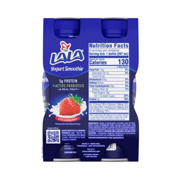 LALA Wild Strawberry Yogurt Drink 7 oz Bottles