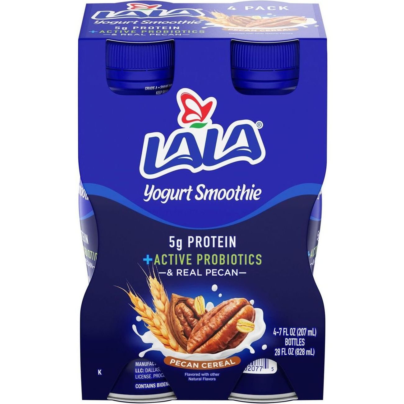 LALA Pecan Cereal Yogurt Drink Bottles 7 oz Bottles, 4 pk