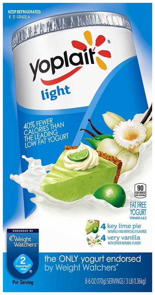 Yoplait Light Nonfat Very Vanilla and Key Lime Pie Yogurt Shop Yogurt