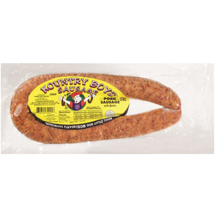 Kountry Boys Sausage Smoked Pork Sausage with Garlic Shop Sausage at