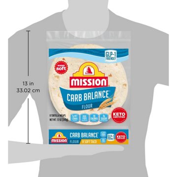 Mission Carb Balance Flour Tortillas, Soft Taco Size, 8 ct
