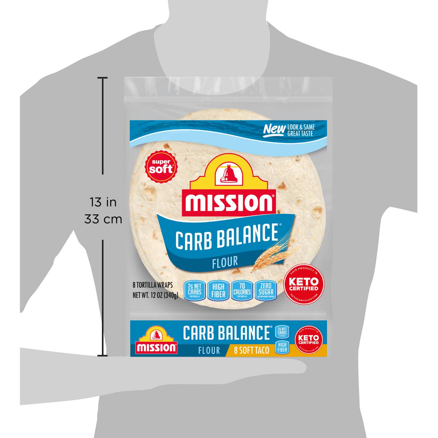 Mission Super Soft Carb Balance Soft Taco Flour Tortillas 8 Count; image 8 of 9