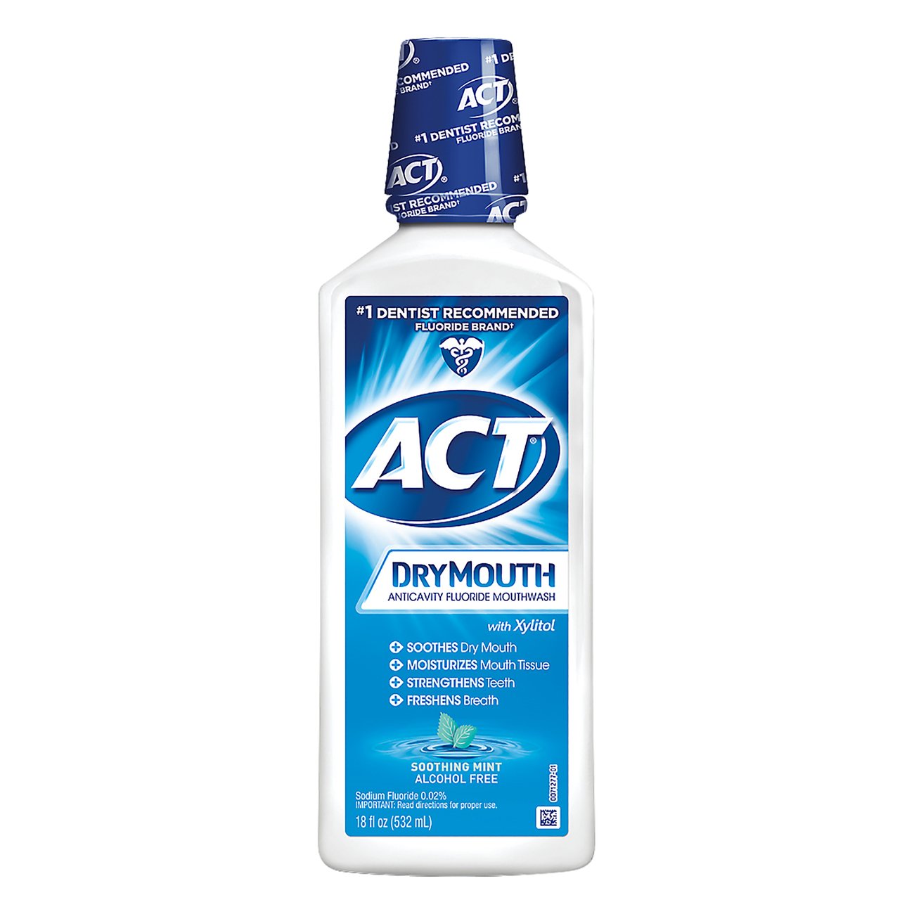 ACT Dry Mouth Total Care Soothing Mint Anticavity Fluoride Mouthwash Shop Mouthwash at HEB
