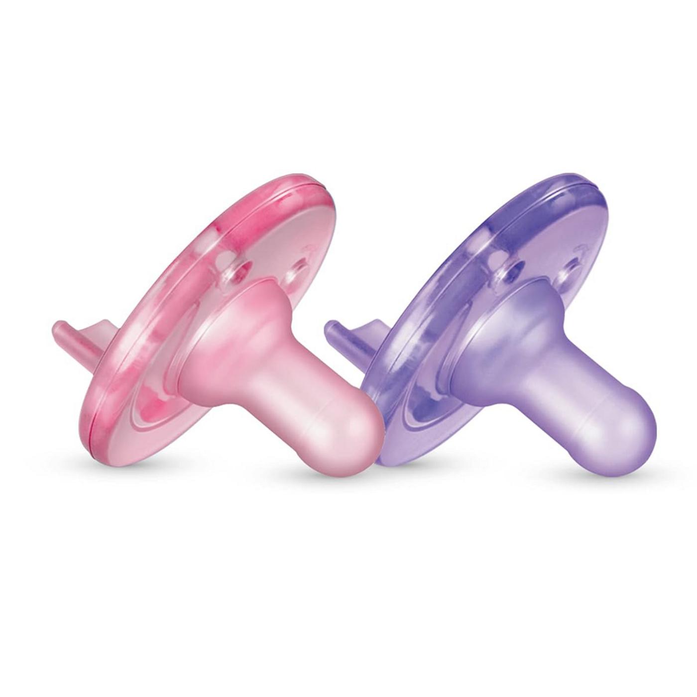 Avent Pink/Purple Soothie Newborn Pacifier, 0-3 M; image 3 of 3