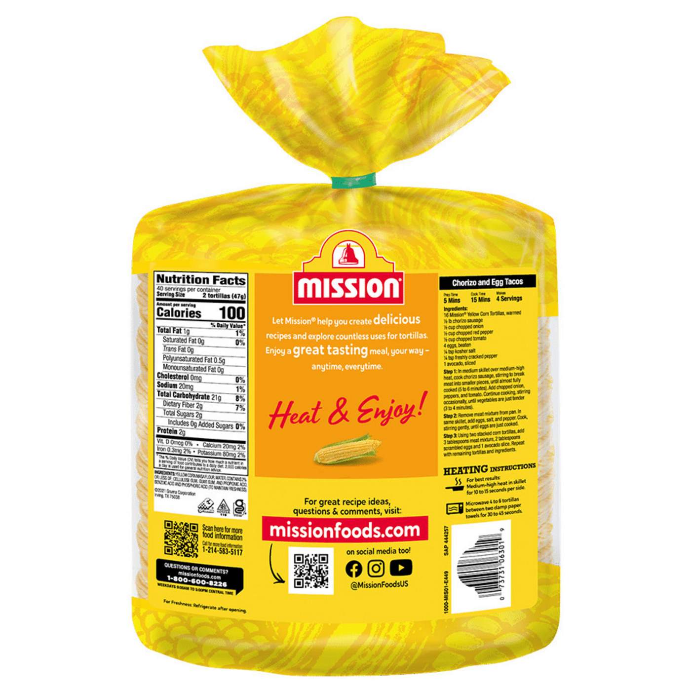 Mission Super Soft Yellow Corn Tortillas 80 Count; image 4 of 5