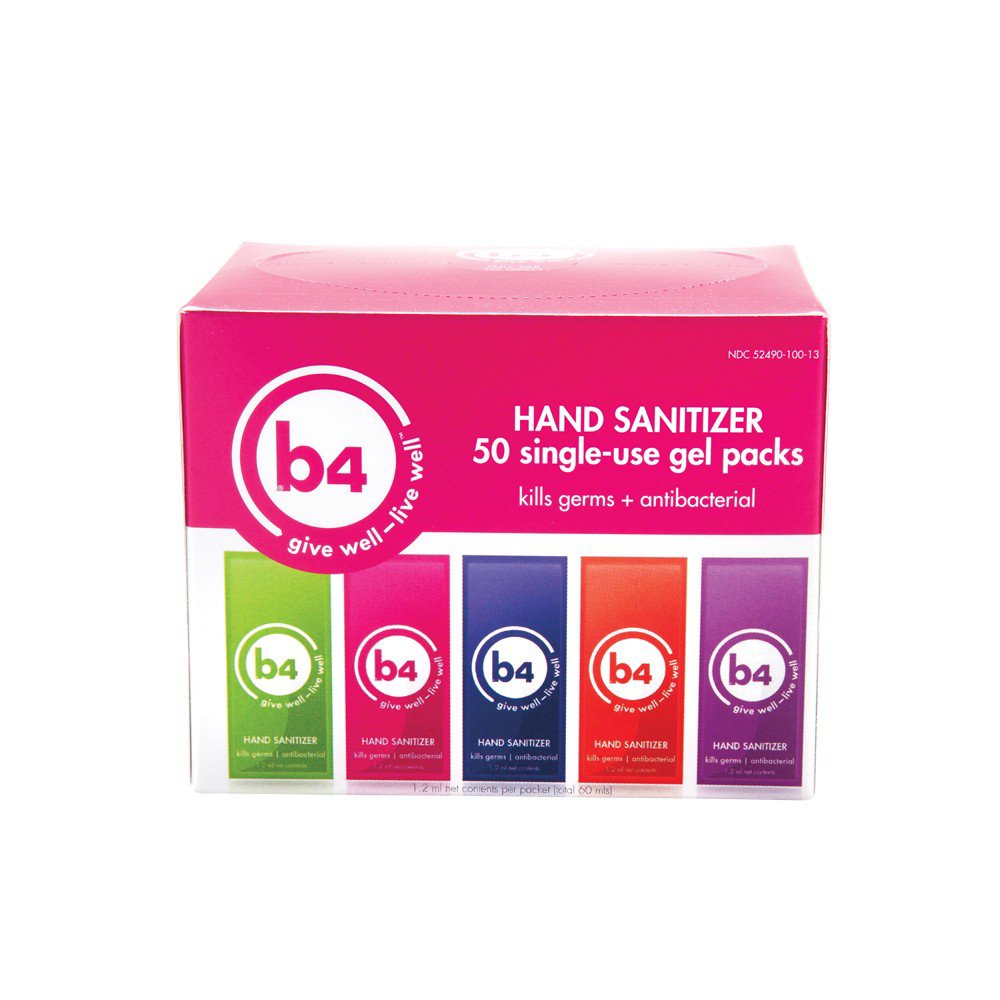 B4 Hand Sanitizer Single Use Liquid Packets Shop Hand & Bar Soap at HEB