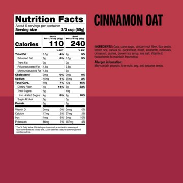 Kind Healthy Grains 10g Protein Granola - Cinnamon Oat with Flax Seeds