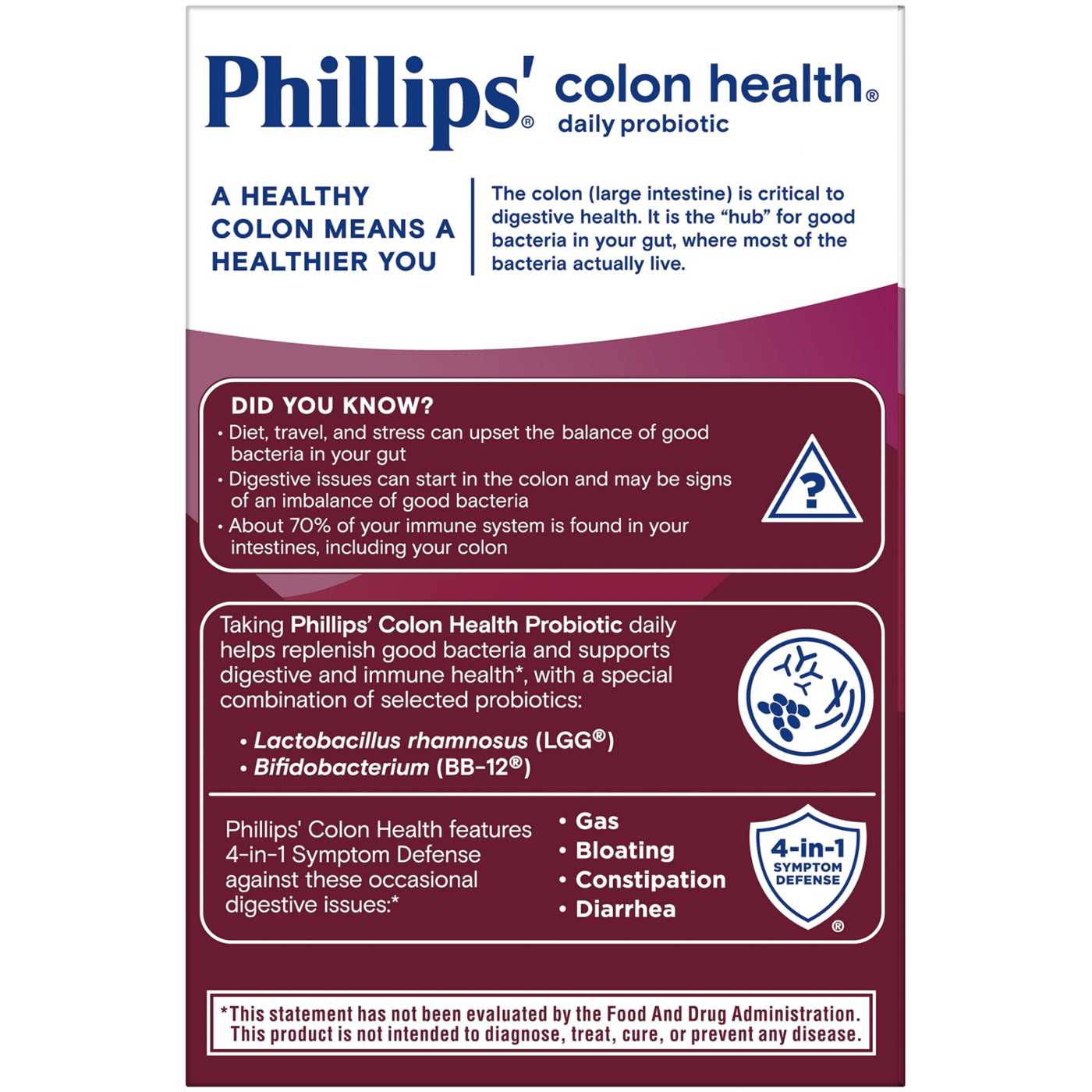 Phillips Daily Care Colon Health Probiotic Capsules; image 3 of 8