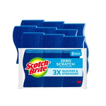 Scotch-Brite Non-Scratch Scrub Sponges, 9 pk