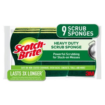 Scotch-Brite Heavy Duty Scrub Sponges, 9 pk