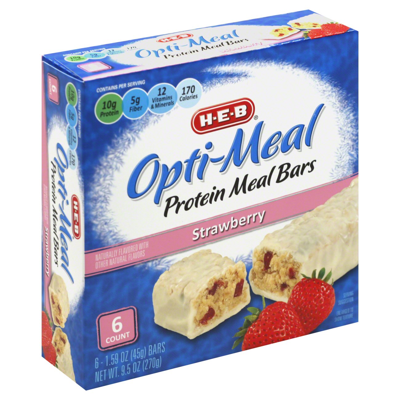H-E-B Opti-Meal Protein Meal Bars Strawberry, 6 ct | Central Market ...