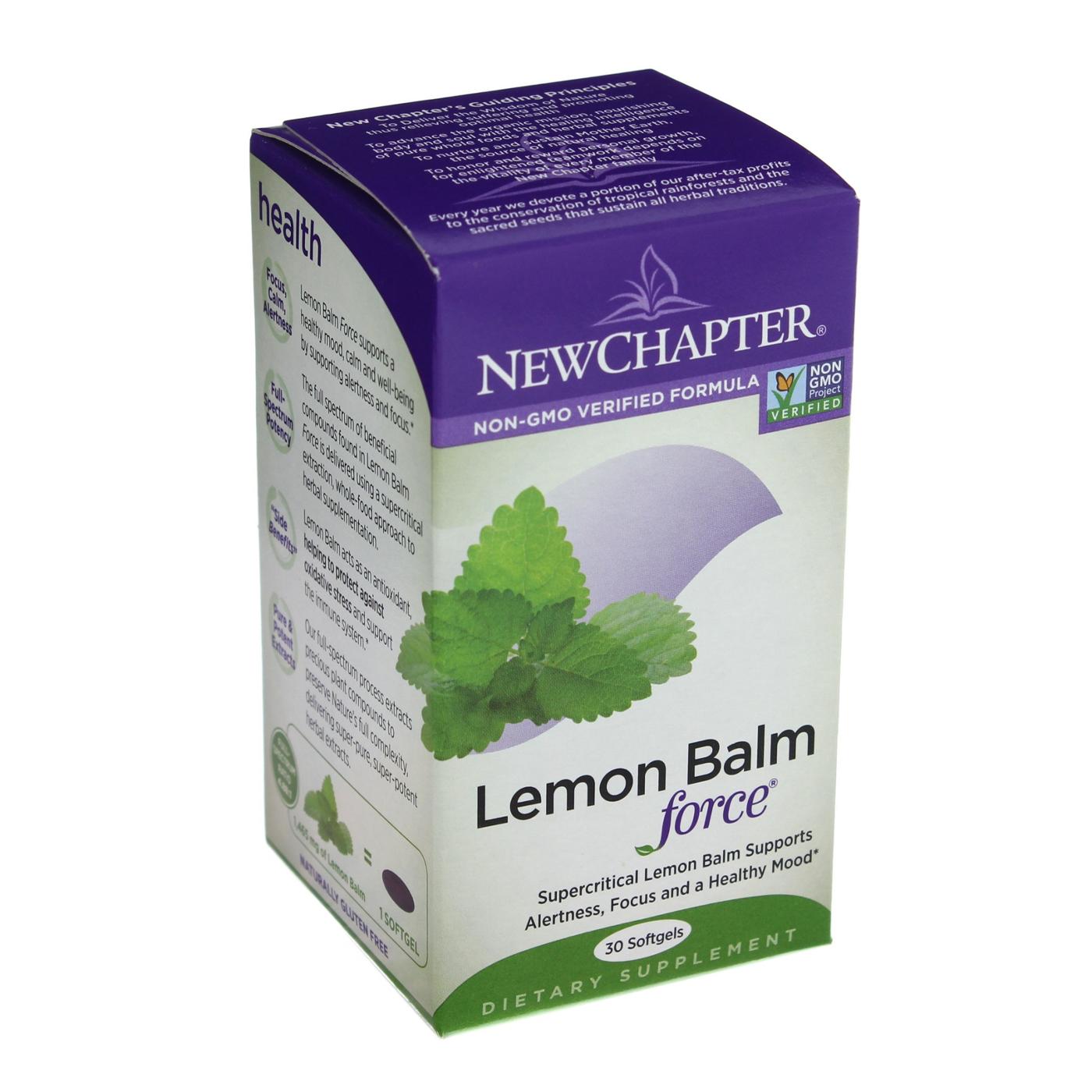 lemon balm glp-1 New Chapter Lemon Balm Force Softgels