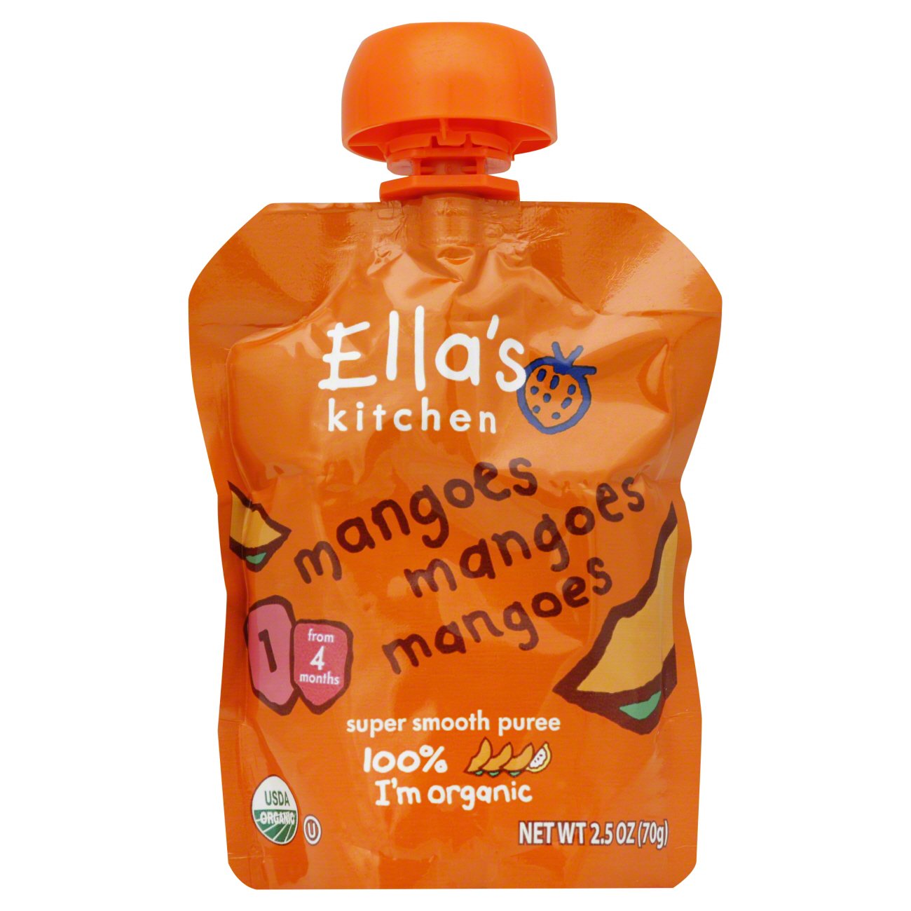 Ella's Kitchen Stage 1 Mangoes Mangoes Mangoes Puree Shop Baby Food