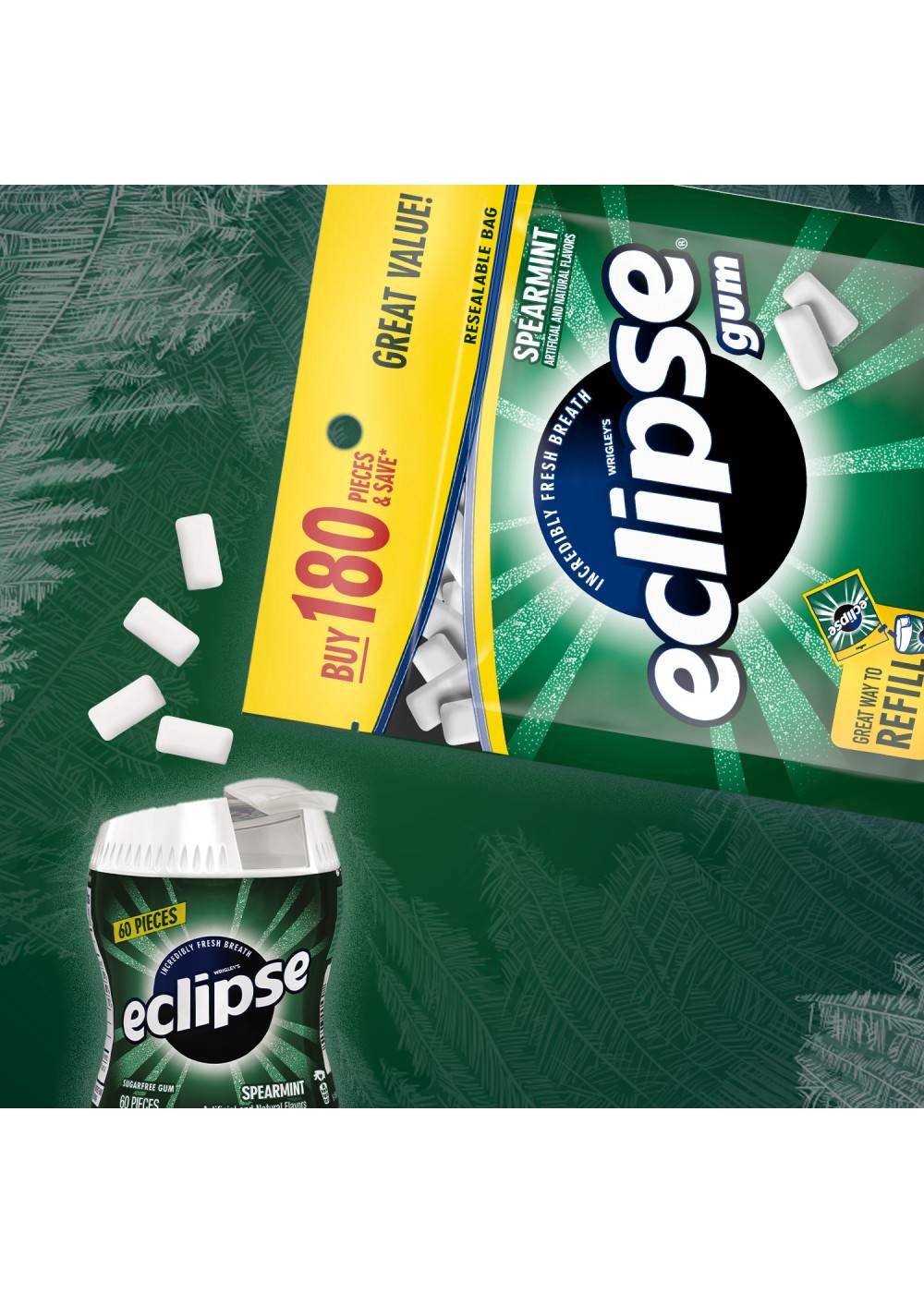 Eclipse Sugar Free Chewing Gum Value Pack - Spearmint; image 9 of 10