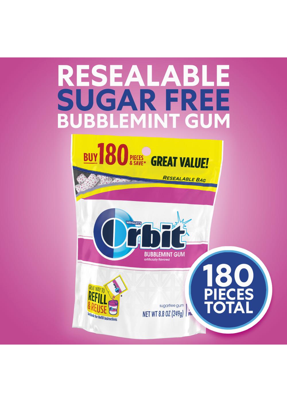 Orbit Bubblemint Sugar Free Chewing Gum - Value Pack; image 2 of 6