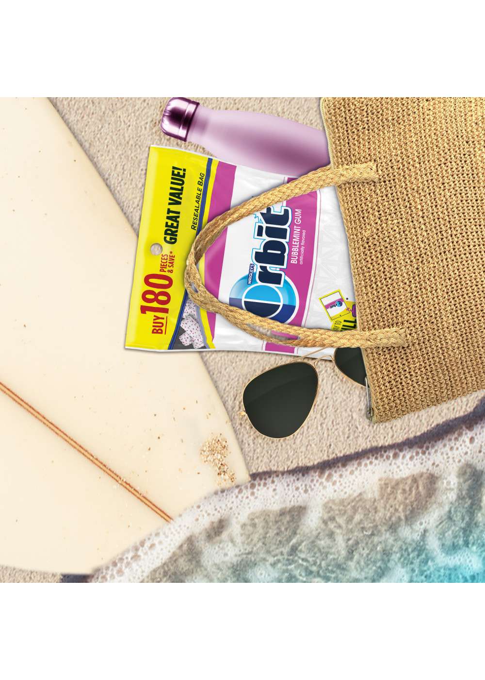 Orbit Bubblemint Sugar Free Chewing Gum - Value Pack; image 4 of 6