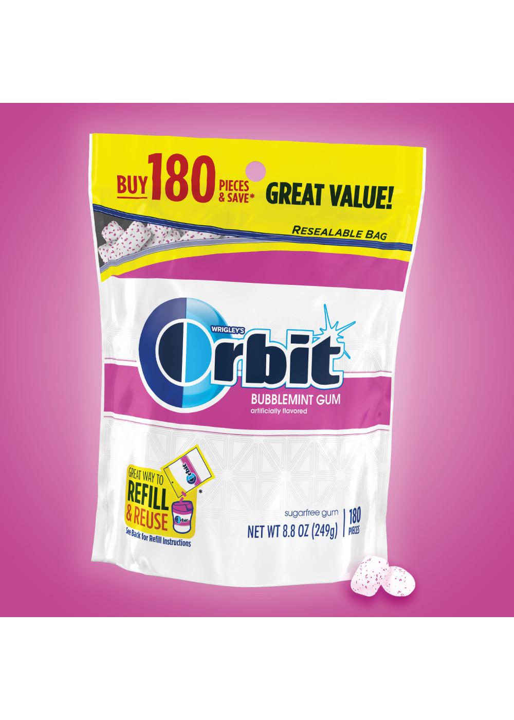 Orbit Sugarfree Chewing Gum Value Pack Bag - Bubblemint; image 4 of 8