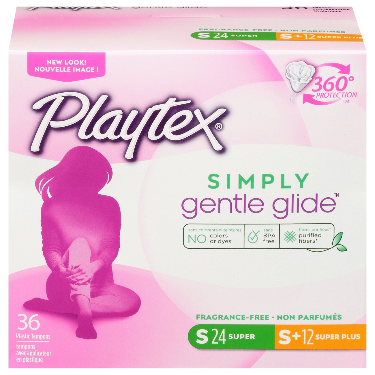 Playtex Gentle Glide Multi-Pack Super/Super Plus Unscented Plastic ...